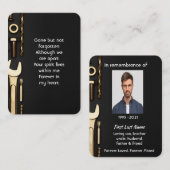 メモリアル写真祈りの言葉ツール整備士 名刺 (正面/裏面)