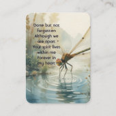 メモリアル写真祈りの言葉ドラゴンフライ平和湖 名刺 (正面)