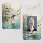 メモリアル写真祈りの言葉ドラゴンフライ平和湖 名刺 (正面/裏面)