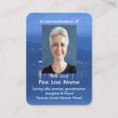 メモリアル写真祈りの言葉ドーンモーニングレイクトラフィック 名刺 (裏面)