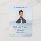 メモリアル写真祈りの言葉フォグスモークマウンテン 名刺 (裏面)