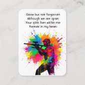 メモリアル写真祈りの言葉ペイントボールゲーム愛好家 名刺 (正面)