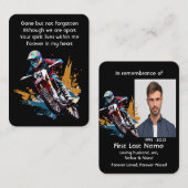 メモリアル写真祈りの言葉モトクロスオートバイレース 名刺 (正面/裏面)