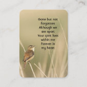 メモリアル写真祈りの言葉リトルバードガーデン自然 名刺 (正面)