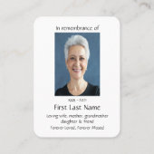 メモリアル写真祈りの言葉リトルバードガーデン自然 名刺 (裏面)