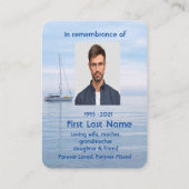 メモリアル写真祈りの言葉帆船Calm Water 名刺 (裏面)