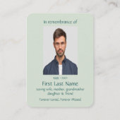 メモリアル写真祈りの言葉水彩共通のルーンバード 名刺 (裏面)