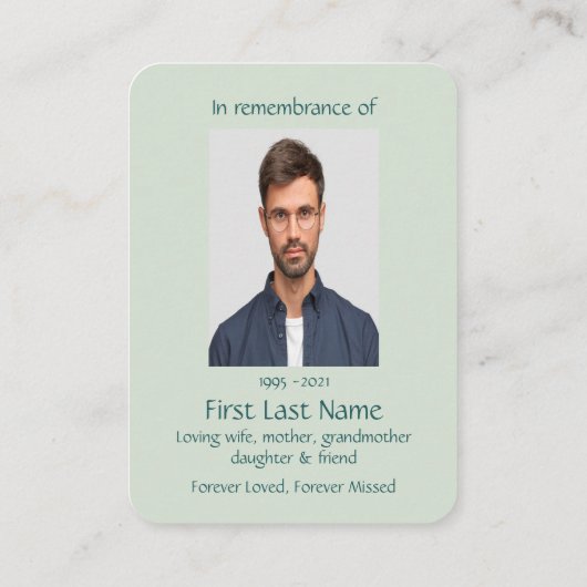 メモリアル写真祈りの言葉水彩共通のルーンバード 名刺 (裏面)