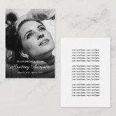 メモリアル写真祈りの言葉 | 葬儀のお願い 名刺 (正面/裏面)