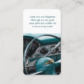 メモリアル写真記念アンティーク車自動車 名刺 (裏面)