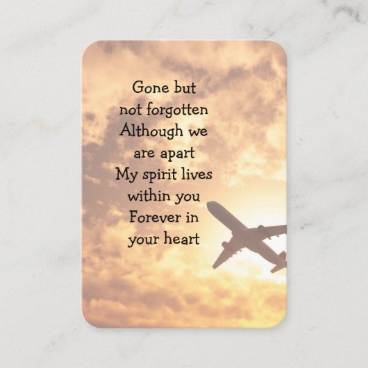 メモリアル写真記念パイロット 名刺 (正面)