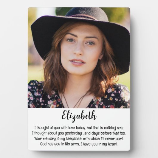 メモリアル写真記念悔やみや弔慰記憶 フォトプラーク (正面)