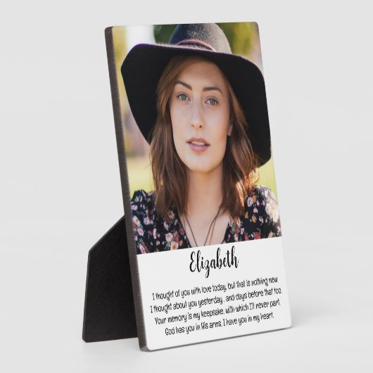 メモリアル写真記念悔やみや弔慰記憶 フォトプラーク (側面)
