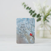 メモリアル写真記念（鳥）ショウジョウコウカンチョウレッドバード 名刺 (スタンド正面)