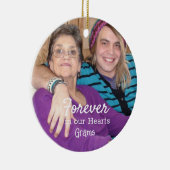 メモリアル写真金ゴールド雪の結晶クリスマス セラミックオーナメント (右)