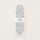 メモリアル大理石3写真葬式祈りの言葉ブックマーク (裏面)