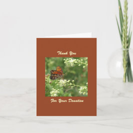 メモリアル寄付,オレンジバタフライ サンキューカード