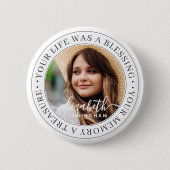 メモリアル引用文モダンシカスタムック写真 缶バッジ (正面)