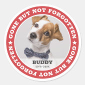 メモリアル引用文モダンペット写真悔やみや弔慰 ラウンドシール (正面)