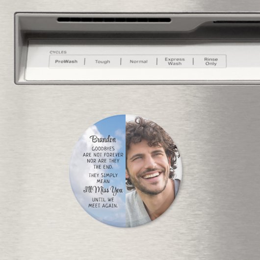メモリアル引用文写真パーソナライズされた記念 マグネット (インサイチュ (食洗機))