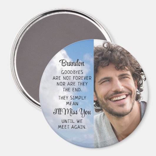 メモリアル引用文写真パーソナライズされた記念 マグネット (正面/裏面)