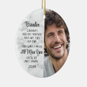 メモリアル引用文写真追悼キープサケマーブル セラミックオーナメント (右)