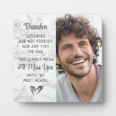 メモリアル引用文写真追悼キープサケマーブル フォトプラーク (正面)