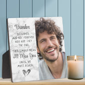 メモリアル引用文写真追悼キープサケマーブル フォトプラーク