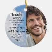 メモリアル引用文写真追悼悔やみや弔慰記念 セラミックオーナメント (正面)