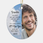 メモリアル引用文写真追悼悔やみや弔慰記念 セラミックオーナメント (左)