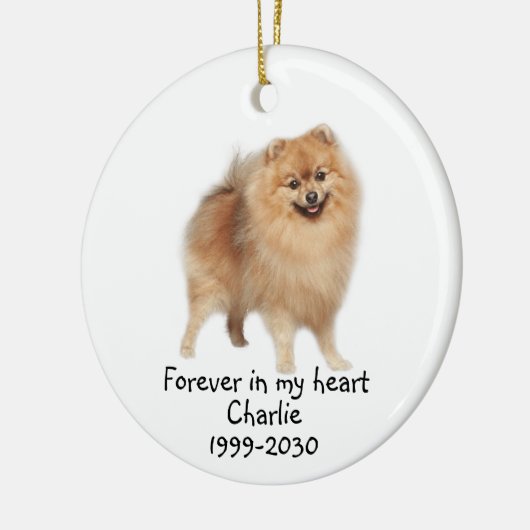 メモリアル形獣犬ペット動物陶磁器オーナメント セラミックオーナメント (左)