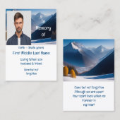 メモリアル形見の美しい山の峰 名刺 (正面/裏面)