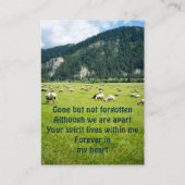 メモリアル形見シープファームの風景 名刺 (裏面)