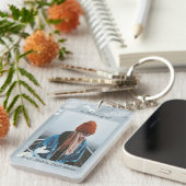 メモリアル形見トンボ白花 キーホルダー (正面右)