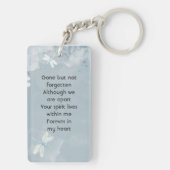 メモリアル形見トンボ白花 キーホルダー (裏面)