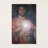 メモリアル怖いハートイエス祈りの言葉同情カード (正面)