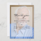 メモリアル悔やみや弔慰フォトヴェルムオーバーレイ葬儀 サンキューカード (正面)