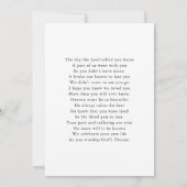 メモリアル悔やみや弔慰フォトヴェルムオーバーレイ葬儀 サンキューカード (裏面)