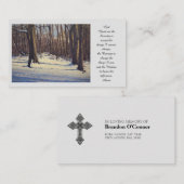 メモリアル悔やみや弔慰写真祈りの言葉カード 名刺 (正面/裏面)