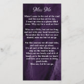 メモリアル悔やみや弔慰写真葬儀祈りの言葉カードパープル (裏面)