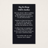 メモリアル悔やみや弔慰写真迷彩柄葬儀祈りの言葉カード (裏面)