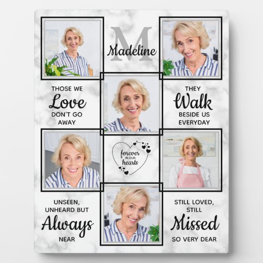 メモリアル悔やみや弔慰引用文6 Photo In Loving Memory フォトプラーク (正面)
