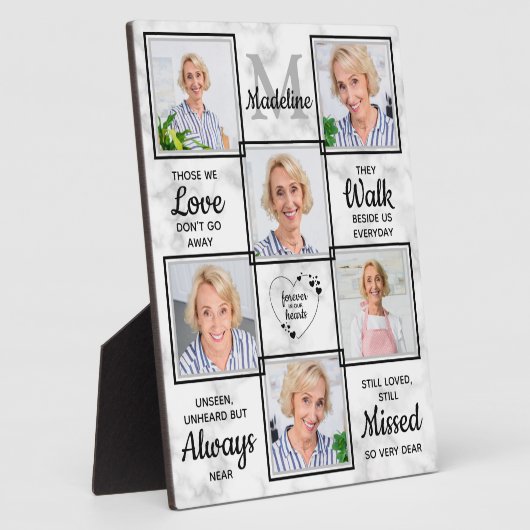 メモリアル悔やみや弔慰引用文6 Photo In Loving Memory フォトプラーク (側面)