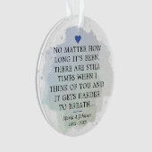 メモリアル悔やみや弔慰記念ことわざフォトアクリル オーナメント (正面)