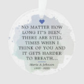 メモリアル悔やみや弔慰記念ことわざフォトアクリル オーナメント (正面)