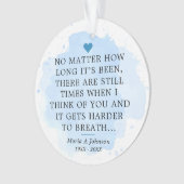 メモリアル悔やみや弔慰記念ことわざフォトアクリル オーナメント (正面)