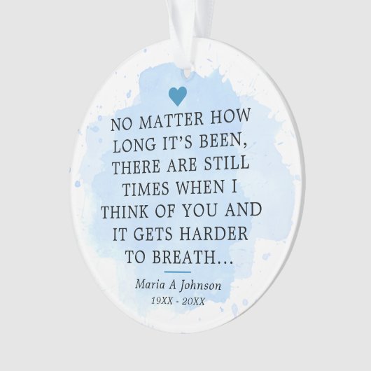 メモリアル悔やみや弔慰記念ことわざフォトアクリル オーナメント (正面)