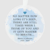 メモリアル悔やみや弔慰記念ことわざフォトアクリル オーナメント (正面)