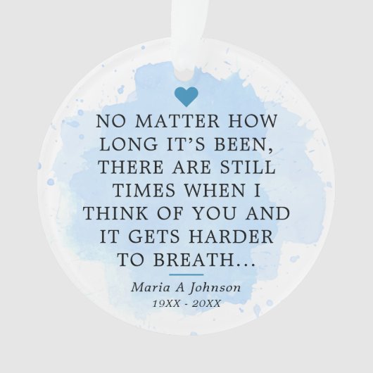 メモリアル悔やみや弔慰記念ことわざフォトアクリル オーナメント (正面)