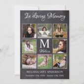 メモリアル悔やみや弔慰8フォトコラージュ葬儀 サンキューカード (正面)